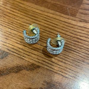 Small silver hoop earrings